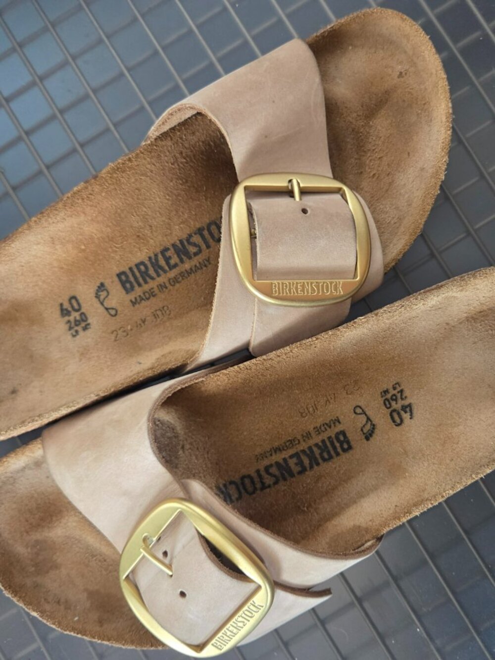Birkenstock Madrid Gold Big Buckle leather Sandals 9 EU 40 - Picture 6 of 8